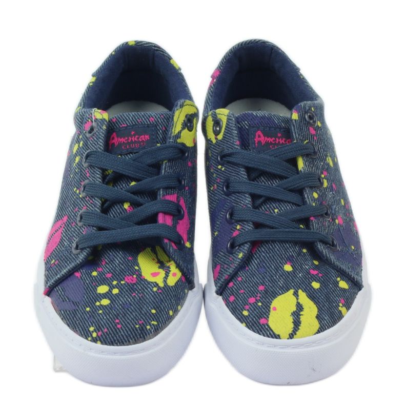 American Club Denim sneakers sneakers in American mouth navy blue 4