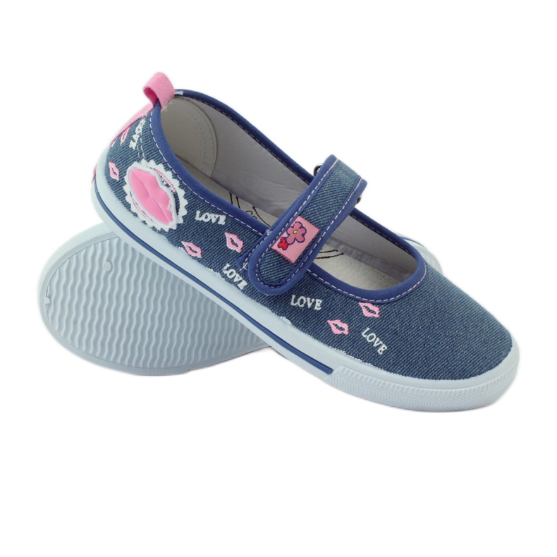 American Club Sneakers in the mouth with an American leather insole blue pink 3