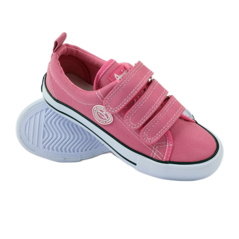 American Club American pink velcro sneakers 3