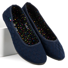 Fabric ballerinas blue 2