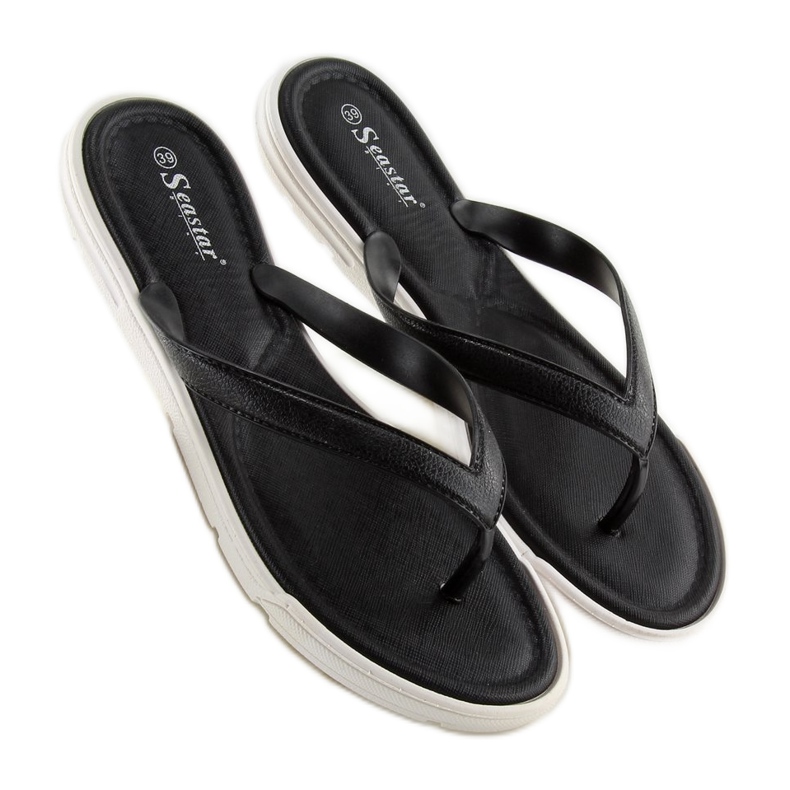 Black Flip-flops for women black CK41P Black 2