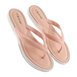 Pink CK41P Pink flip-flops for women 2
