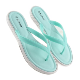 Blue flip-flops for women CK41P LT.BLUE 2