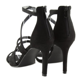 Black high-heeled sandals 118-15 black 1 Black high-heeled sandals 118-15 black 1