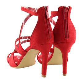 Red high-heeled sandals 118-15 red 1