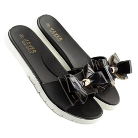 KM118 Black Meliski black slippers 2