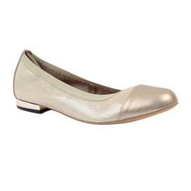 Women's ballerinas elastic Gamis 1402 gold golden 1