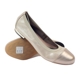 Women's ballerinas elastic Gamis 1402 gold golden 3