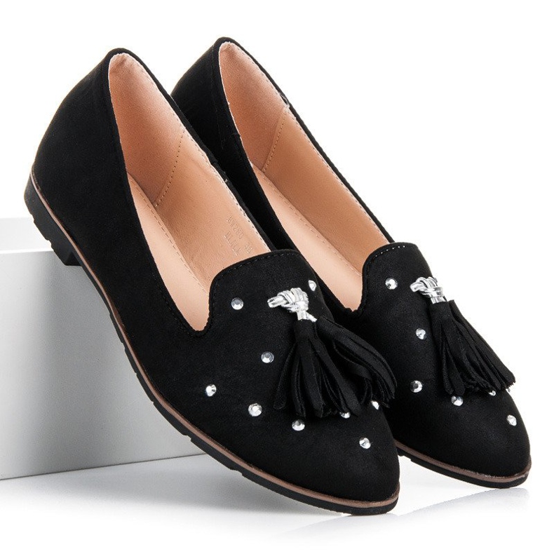 Sergio Todzi Suede lords with fringes black 1