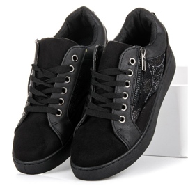 Erynn Fashionable tied sneakers black 1