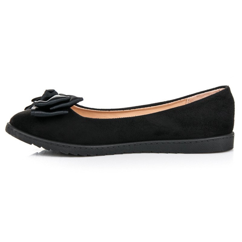 Comer Suede ballerinas with a bow black 1