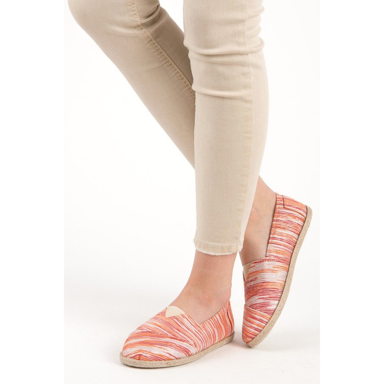 Ribbed espadrilles orange 1