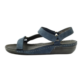 M.Daszyński Jesus sandals, a blue leather insole 2
