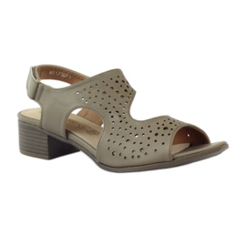M.Daszyński Leather sandals Daszyński beige 1