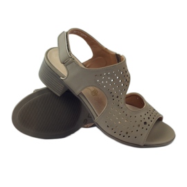 M.Daszyński Leather sandals Daszyński beige 3