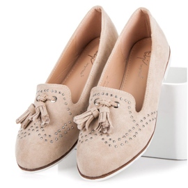 Sergio Todzi Beige boho loafers 1