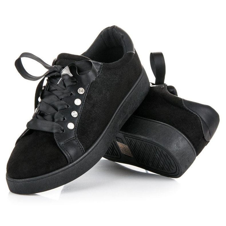 Erynn Lace-up suede sneakers black 2