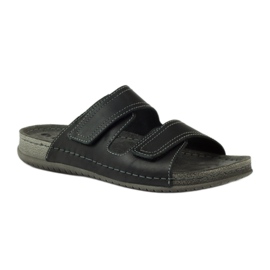 Inblu TH06 Velcro fastened flip-flops black 1