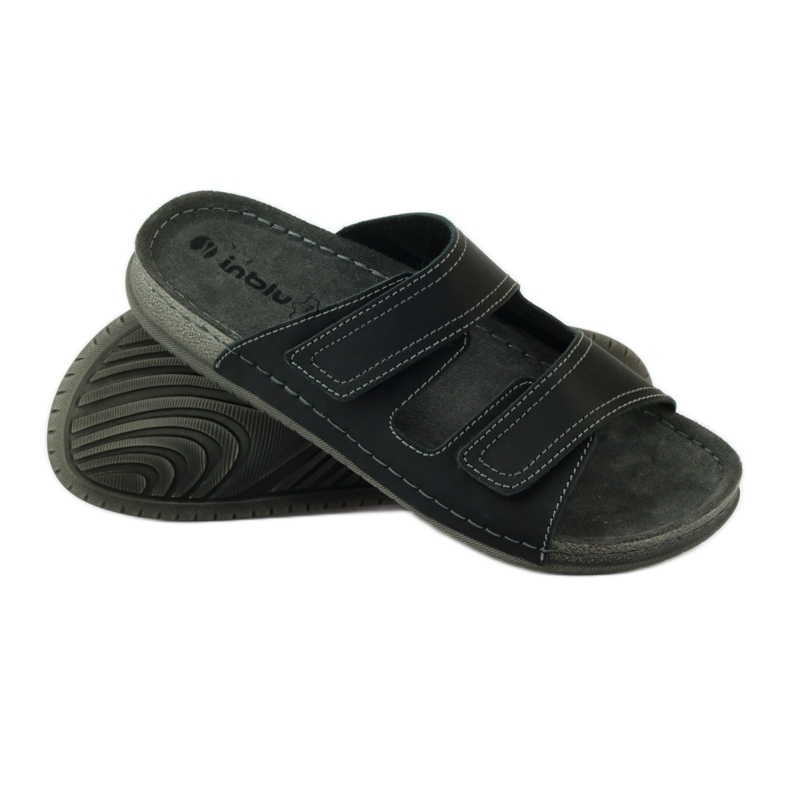 Inblu TH06 Velcro fastened flip-flops black 3