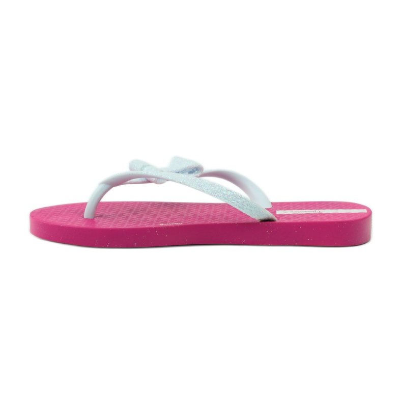 Glitter flip-flops with Ipanema bow pink grey 2