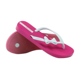 Glitter flip-flops with Ipanema bow pink grey 3