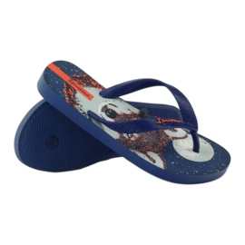 Ipanema children's flip -flops with a wolf navy blue 3