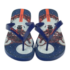 Ipanema children's flip -flops with a wolf navy blue 4