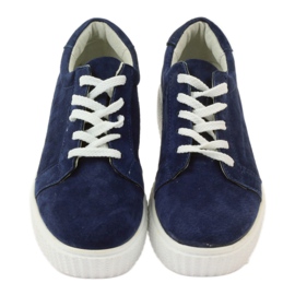 Leather Creepers shoes Filippo 036 navy blue 4 Leather Creepers shoes Filippo 036 navy blue 4