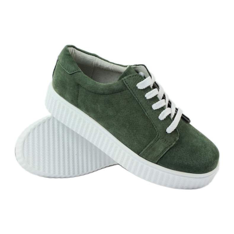 Leather Creepers shoes Filippo 036 green 3 Leather Creepers shoes Filippo 036 green 3