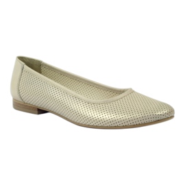 Ballerinas perforated Angello 336 gold beige 1 Ballerinas perforated Angello 336 gold beige 1