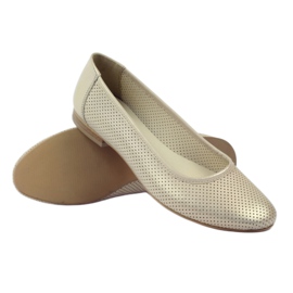 Ballerinas perforated Angello 336 gold beige 3 Ballerinas perforated Angello 336 gold beige 3