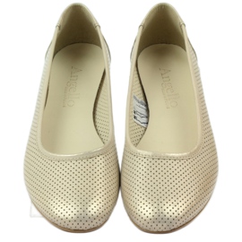 Ballerinas perforated Angello 336 gold beige 4 Ballerinas perforated Angello 336 gold beige 4