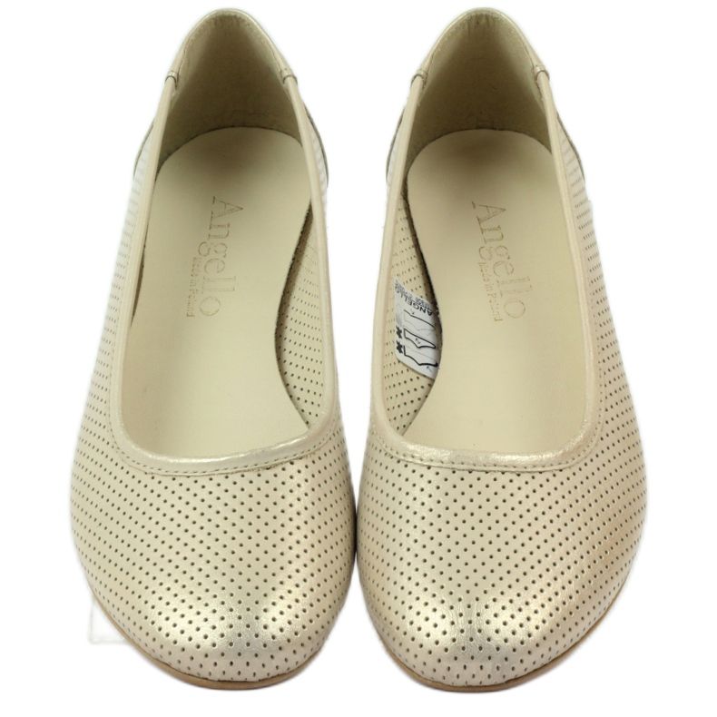 Ballerinas perforated Angello 336 gold beige 4 Ballerinas perforated Angello 336 gold beige 4