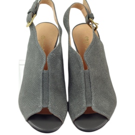 Espinto Women's leather sandals 248 gray cobra grey 4 Espinto Women's leather sandals 248 gray cobra grey 4