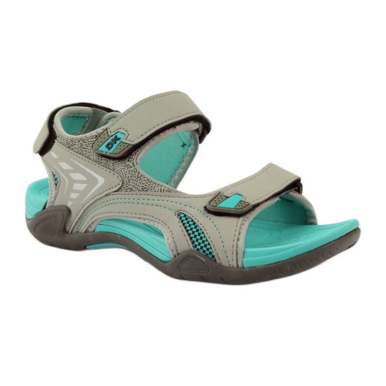 Women's sandals light EVA bottom DK gray grey multicolored 1