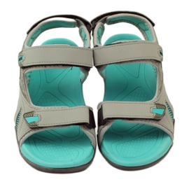 Women's sandals light EVA bottom DK gray grey multicolored 4