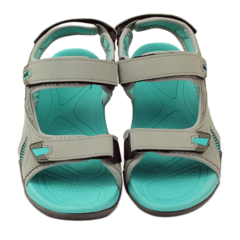 Women's sandals light EVA bottom DK gray grey multicolored 4