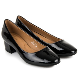 Lovery Patent leather pumps with low heels black 1 Lovery Patent leather pumps with low heels black 1