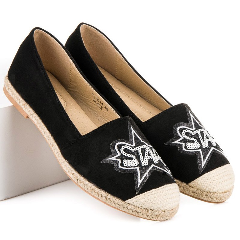 Sweet Shoes Black suede espadrilles 1