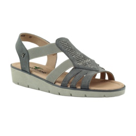 Super comfortable sandals with Aloeloe sequins grey 1