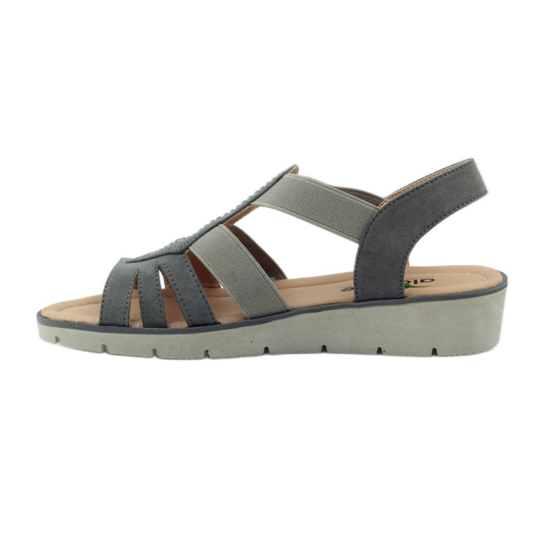 Super comfortable sandals with Aloeloe sequins grey 2