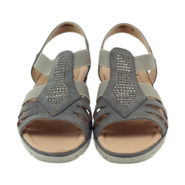 Super comfortable sandals with Aloeloe sequins grey 4
