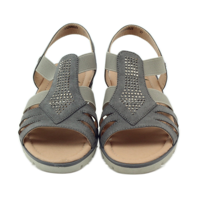Super comfortable sandals with Aloeloe sequins grey 4