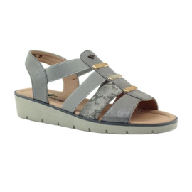 Super comfortable Aloeloe sandals grey yellow 1
