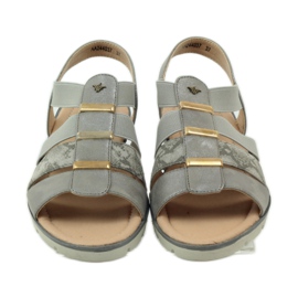 Super comfortable Aloeloe sandals grey yellow 4