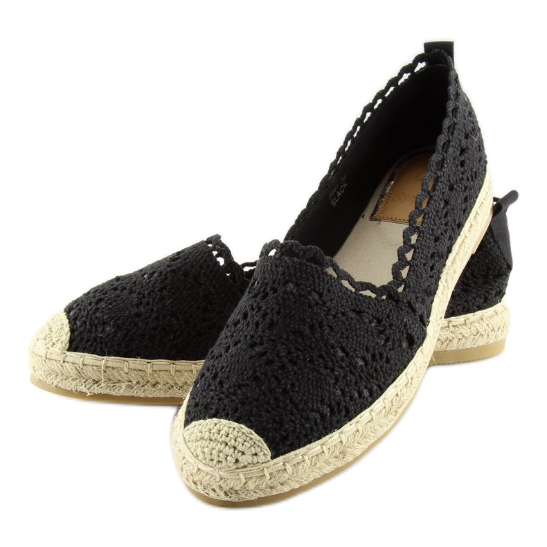 BB11 black lace espadrilles 1