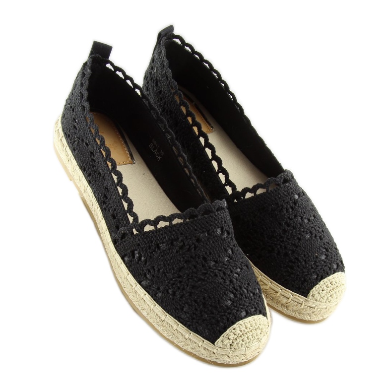 BB11 black lace espadrilles 2