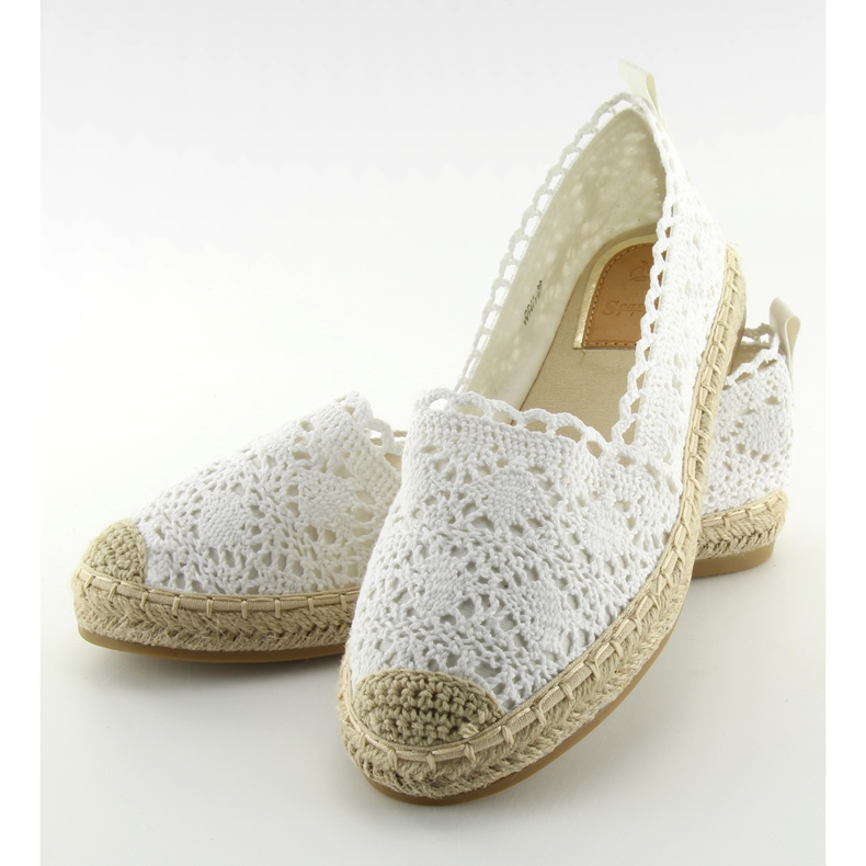 White lace espadrilles BB11 white 1