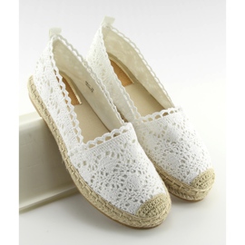 White lace espadrilles BB11 white 2