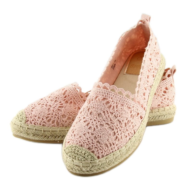 Pink lace espadrilles BB11 Pink 2